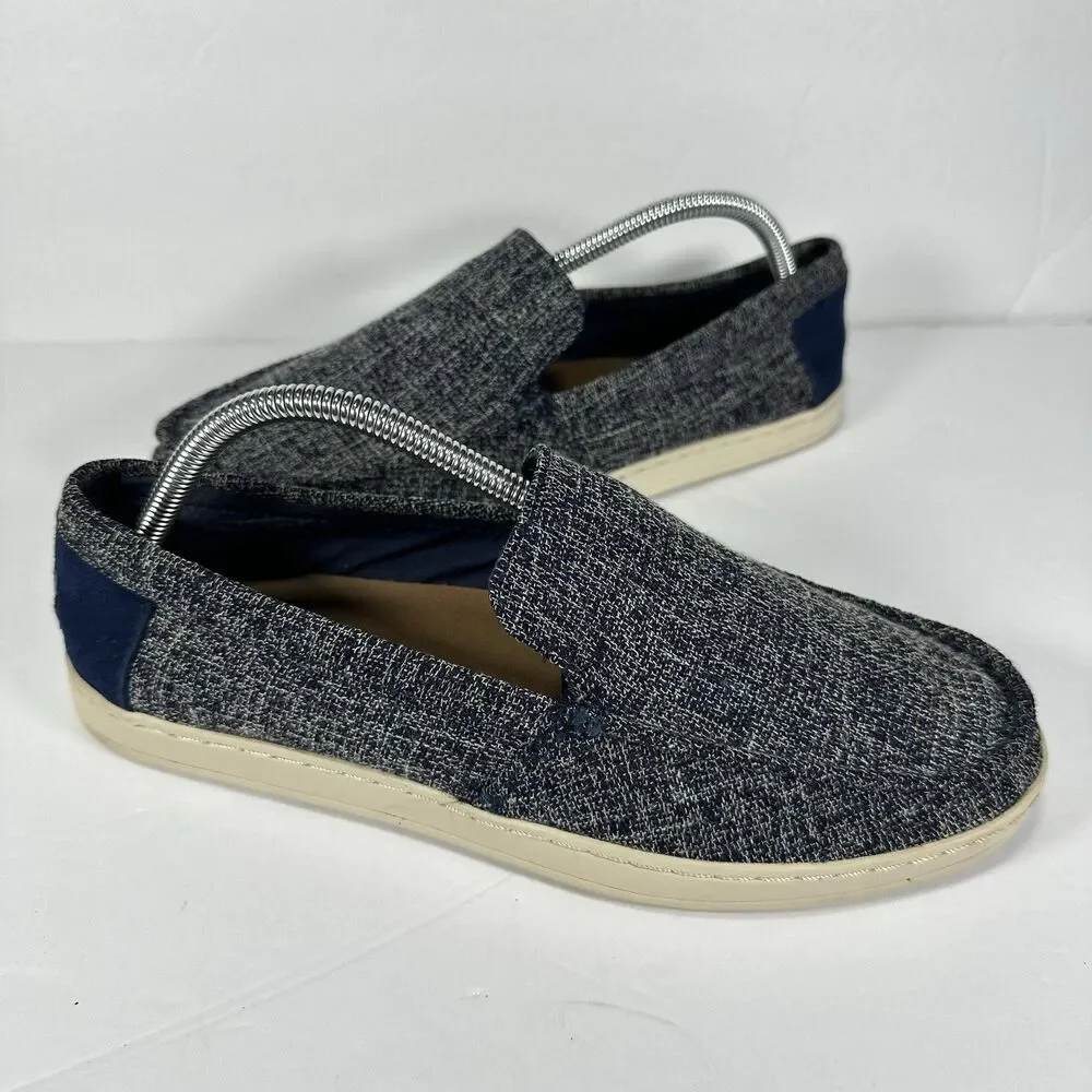 TOMS Men’s Paseo Slip-On Loafers - Navy Blue Heather Tweed - Size 9